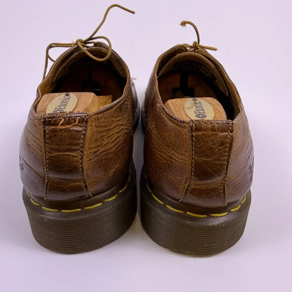 VTG Dr. Martens 1461 3-Eye Oxford Shoes Mens 11 Crazy Horse Leather Academia